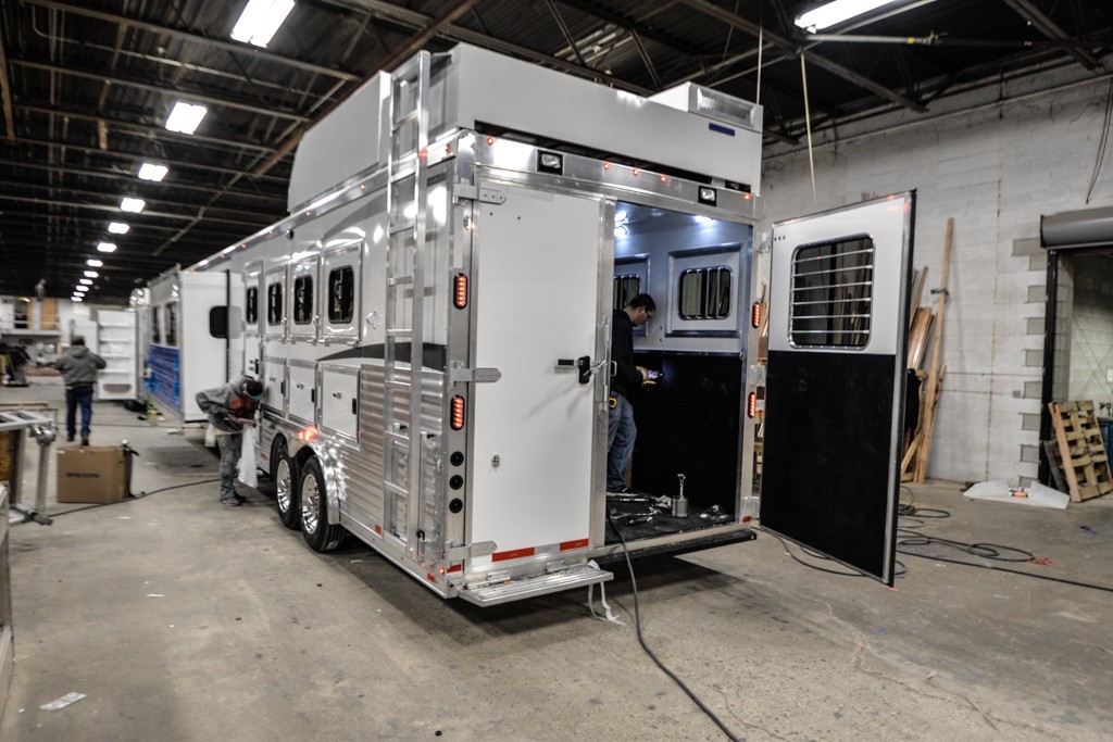 Finishing Touches to a Bighorn Horse Trailer